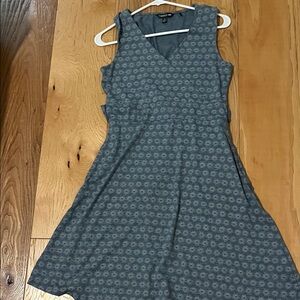 Toad&Co Slate Blue Patterned Midi Dress